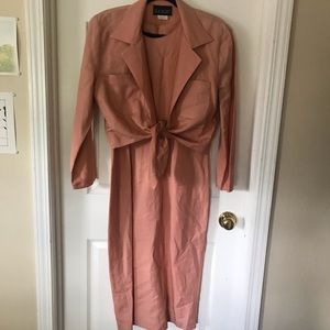 Vintage Linen Co-ord Dress with Jacket